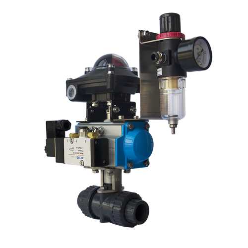 【BERSST】氣動(dòng)PVC球閥帶限位開(kāi)關(guān)電磁閥